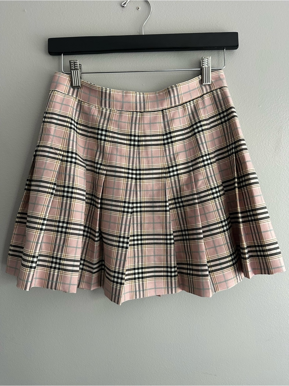 Love Tree Pink Plaid A-Line Skater Skirt
